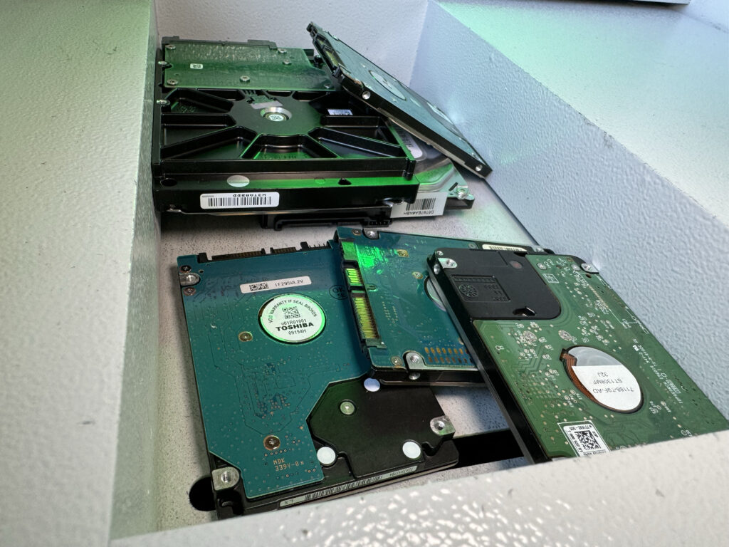 w3e shredding hard drive data destruction